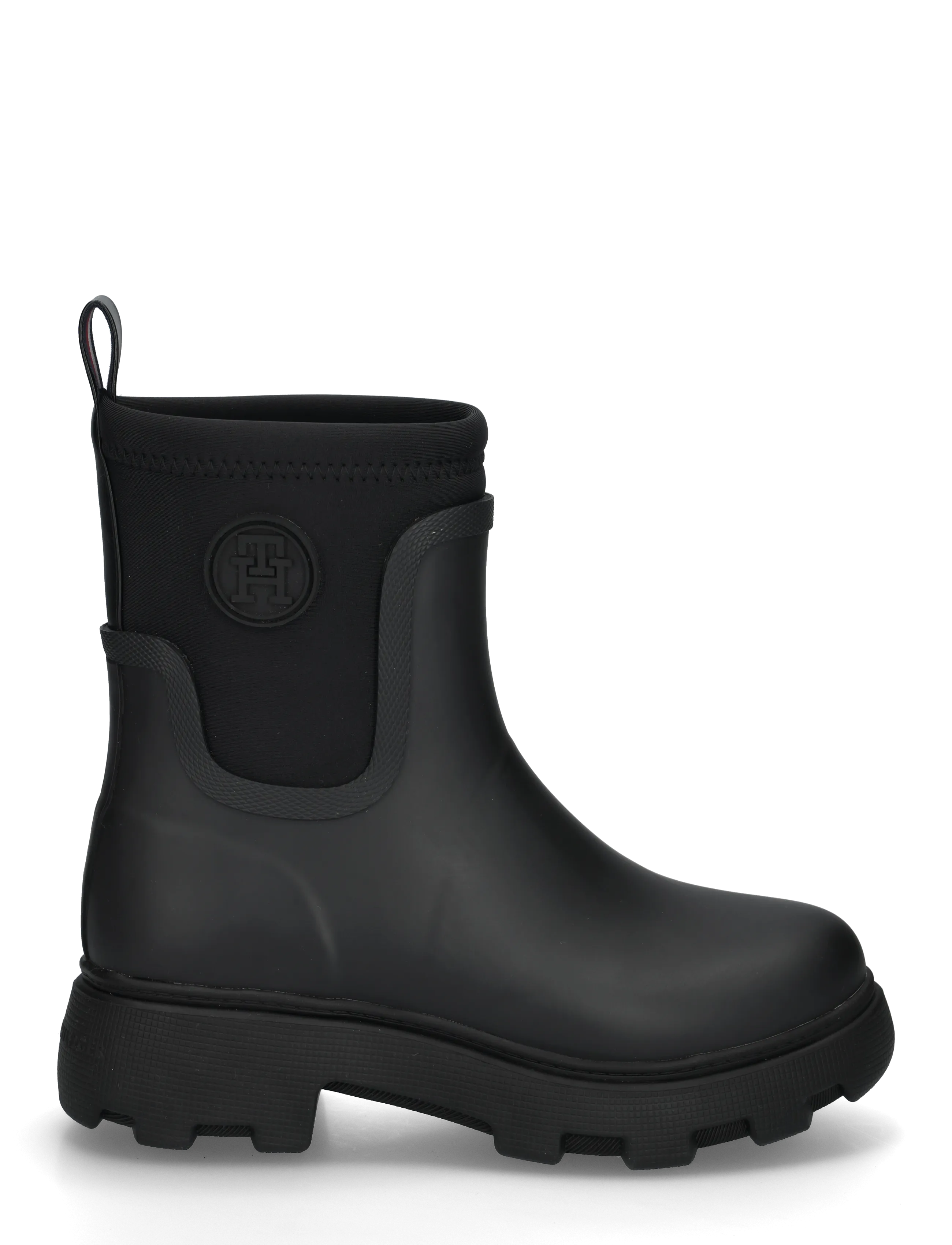 Tommy Hilfiger - TH STAMP WARM ANKLE RAIN BOOT - ytterkläder - black - 2
