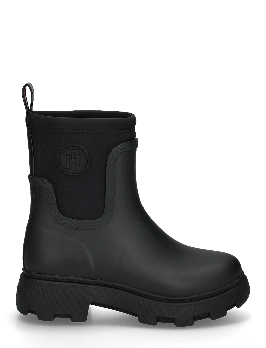 Tommy Hilfiger - TH STAMP WARM ANKLE RAIN BOOT - vardagsstil - black - 2