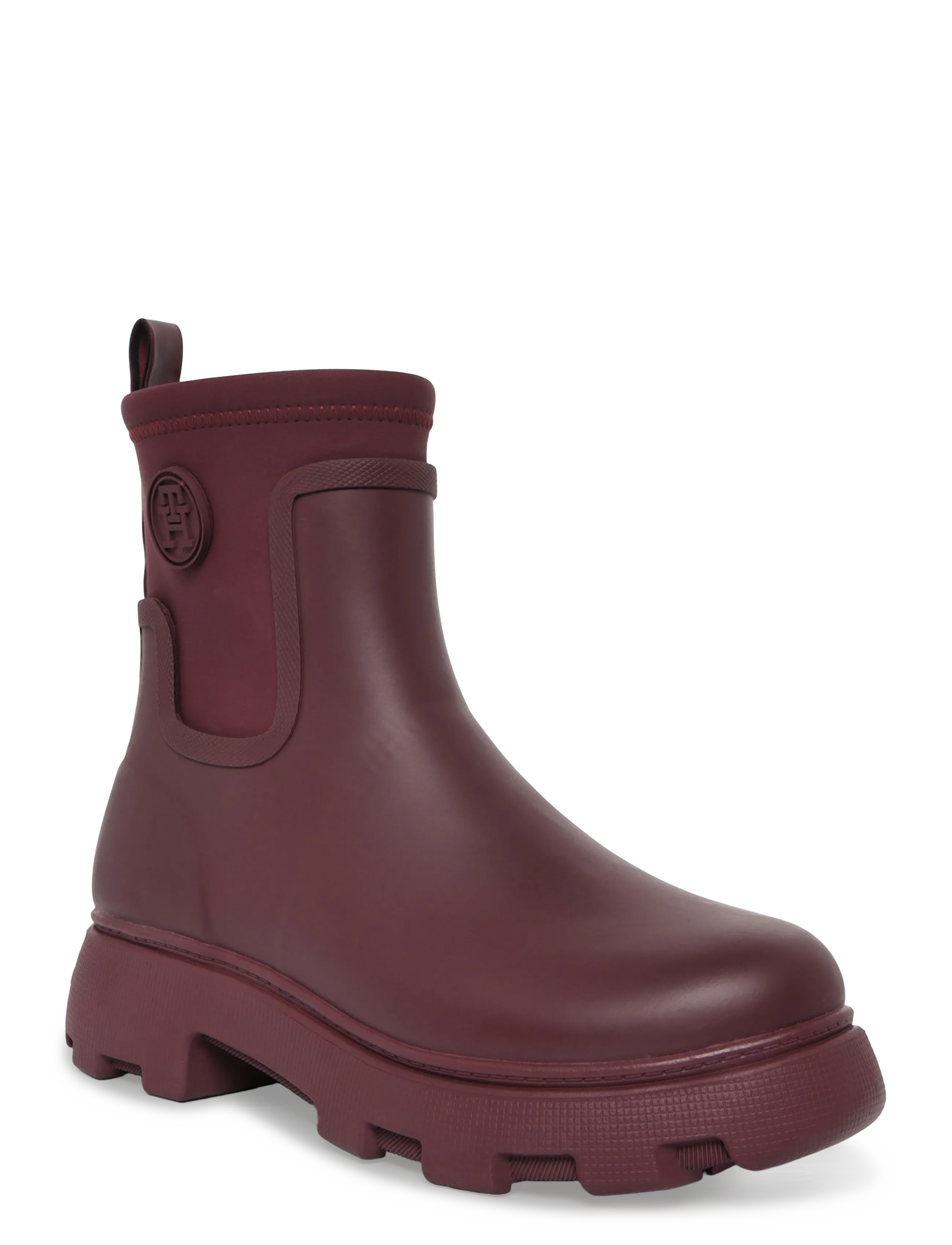Tommy Hilfiger Th Stamp Warm Ankle Rain Boot, Kvinder, Ankel Regnstøvle, Bordeaux, Str: 42