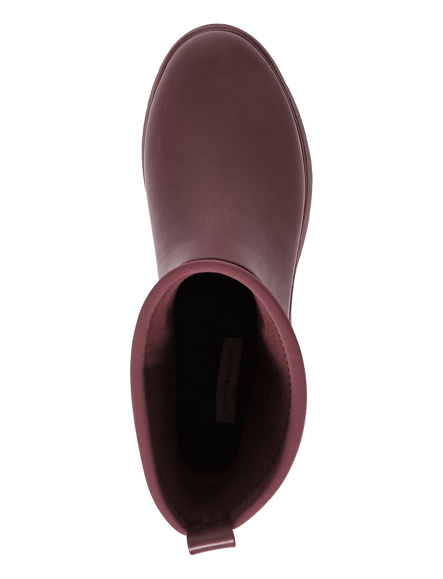 Tommy Hilfiger - TH STAMP WARM ANKLE RAIN BOOT - rain boots - oxblood - 3
