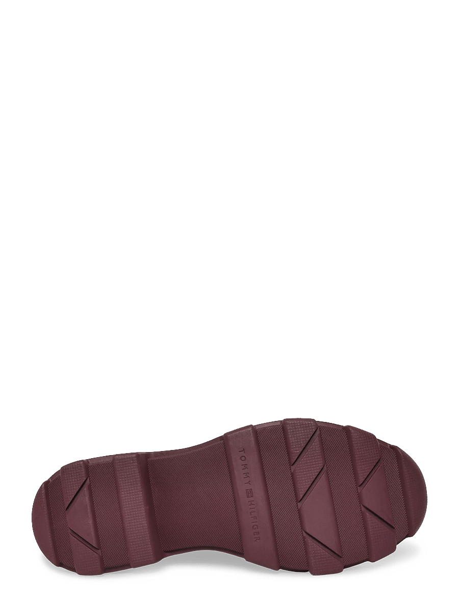 Tommy Hilfiger - TH STAMP WARM ANKLE RAIN BOOT - rain boots - oxblood - 4