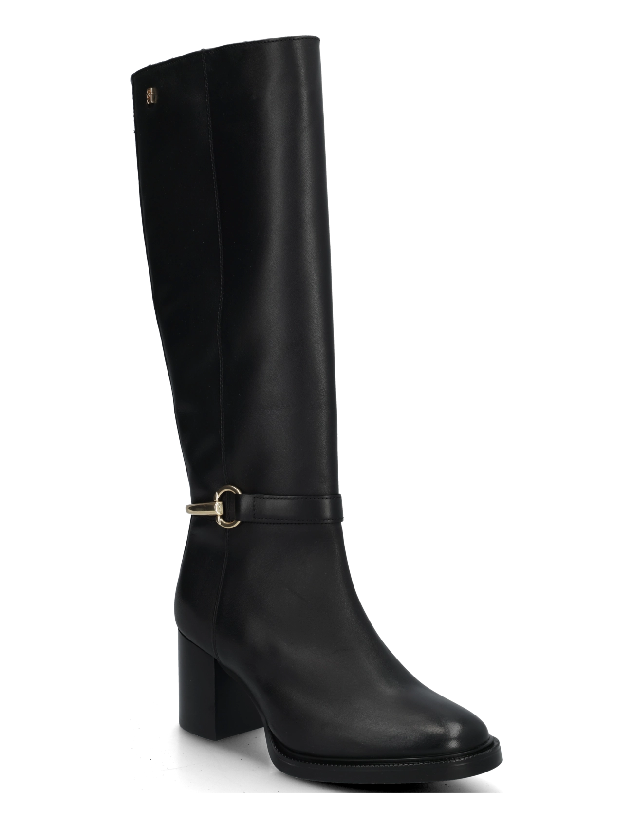 Tommy Hilfiger TH STUD HEEL RIDING KNEE BOOT - Jalanõud - BLACK / black