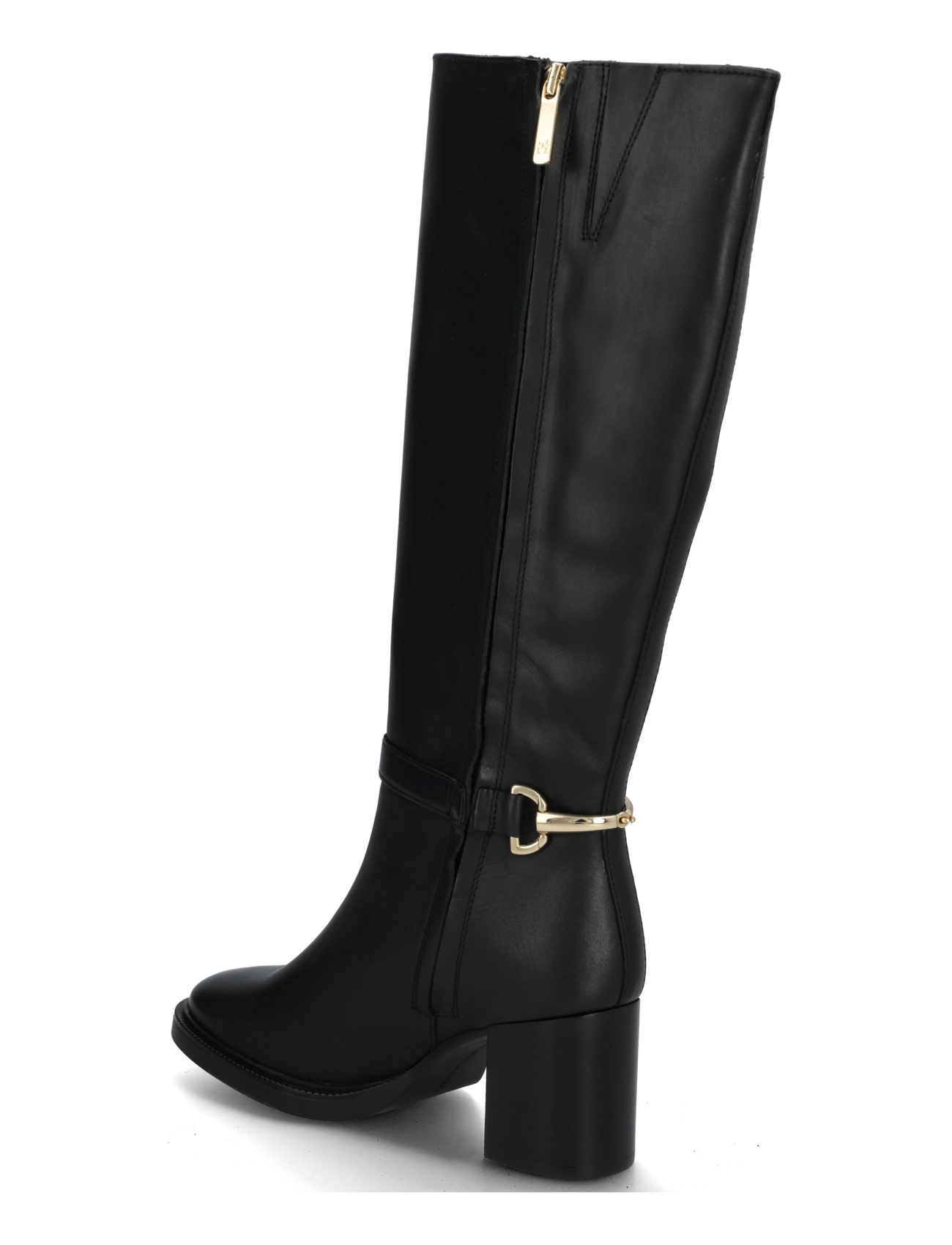 Tommy Hilfiger - TH STUD HEEL RIDING KNEE BOOT - põlveni saapad - black - 1