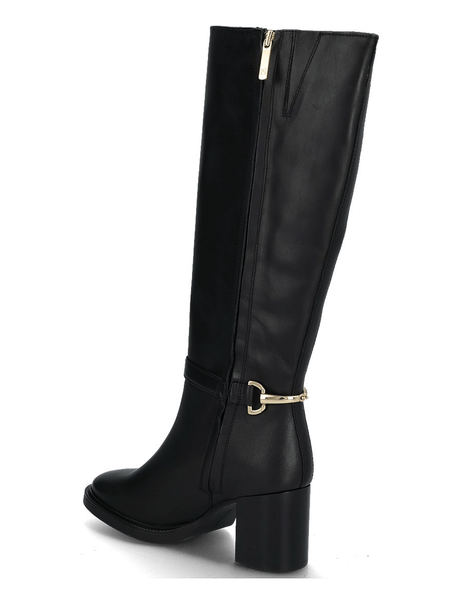 Tommy Hilfiger - TH STUD HEEL RIDING KNEE BOOT - põlveni saapad - black - 1