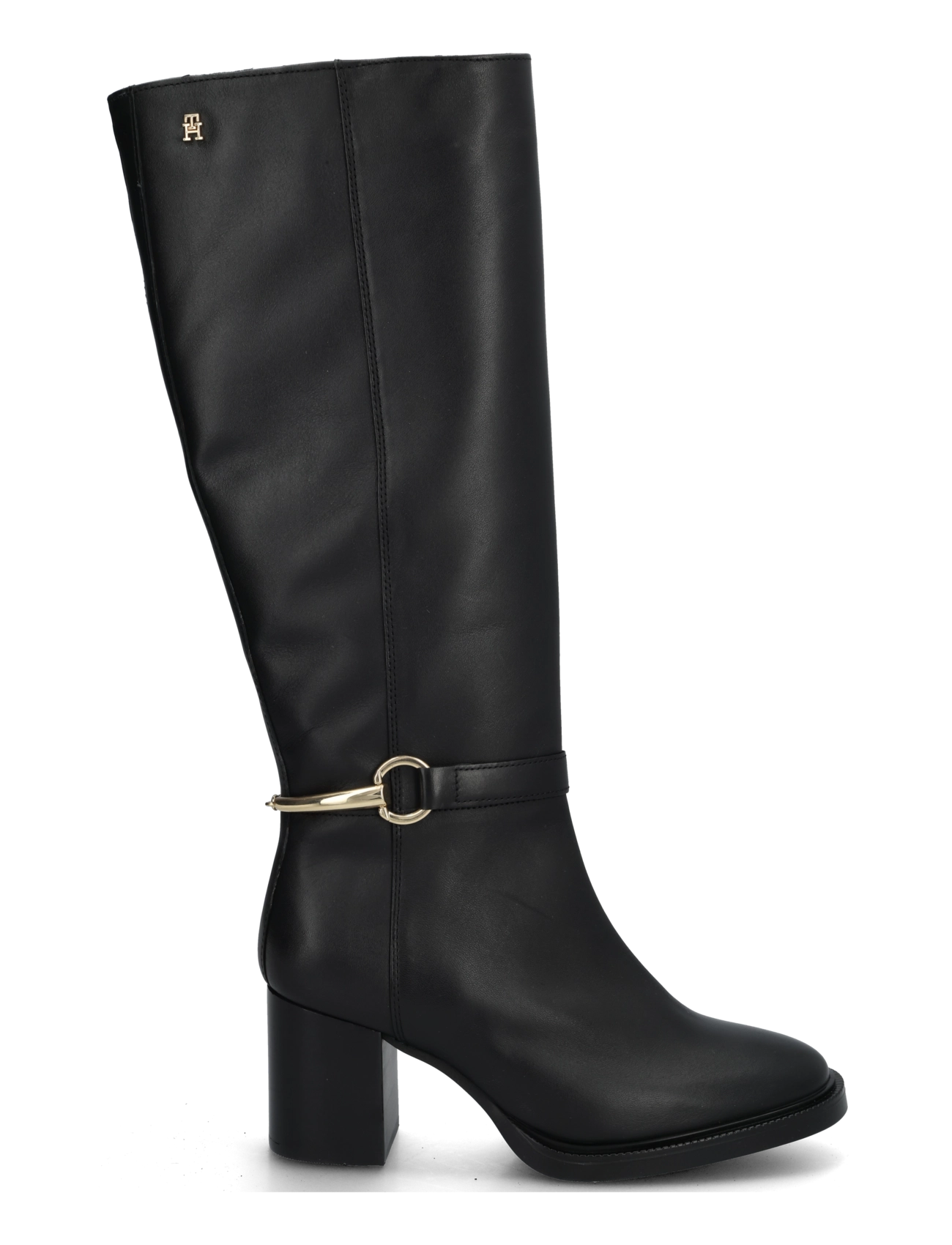 Tommy Hilfiger - TH STUD HEEL RIDING KNEE BOOT - põlveni saapad - black - 2
