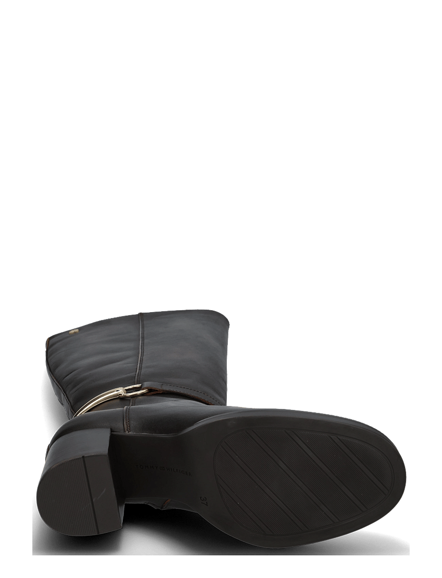 Tommy Hilfiger - TH STUD HEEL RIDING KNEE BOOT - langskaftede støvler - brushed brown - 4