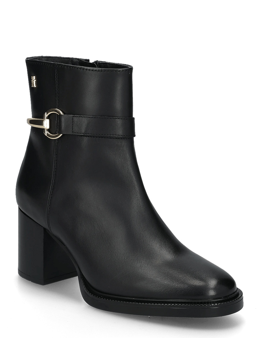 Tommy Hilfiger - TH STUD HEEL RIDING ANKLE BOOT - støvletter - black - 0