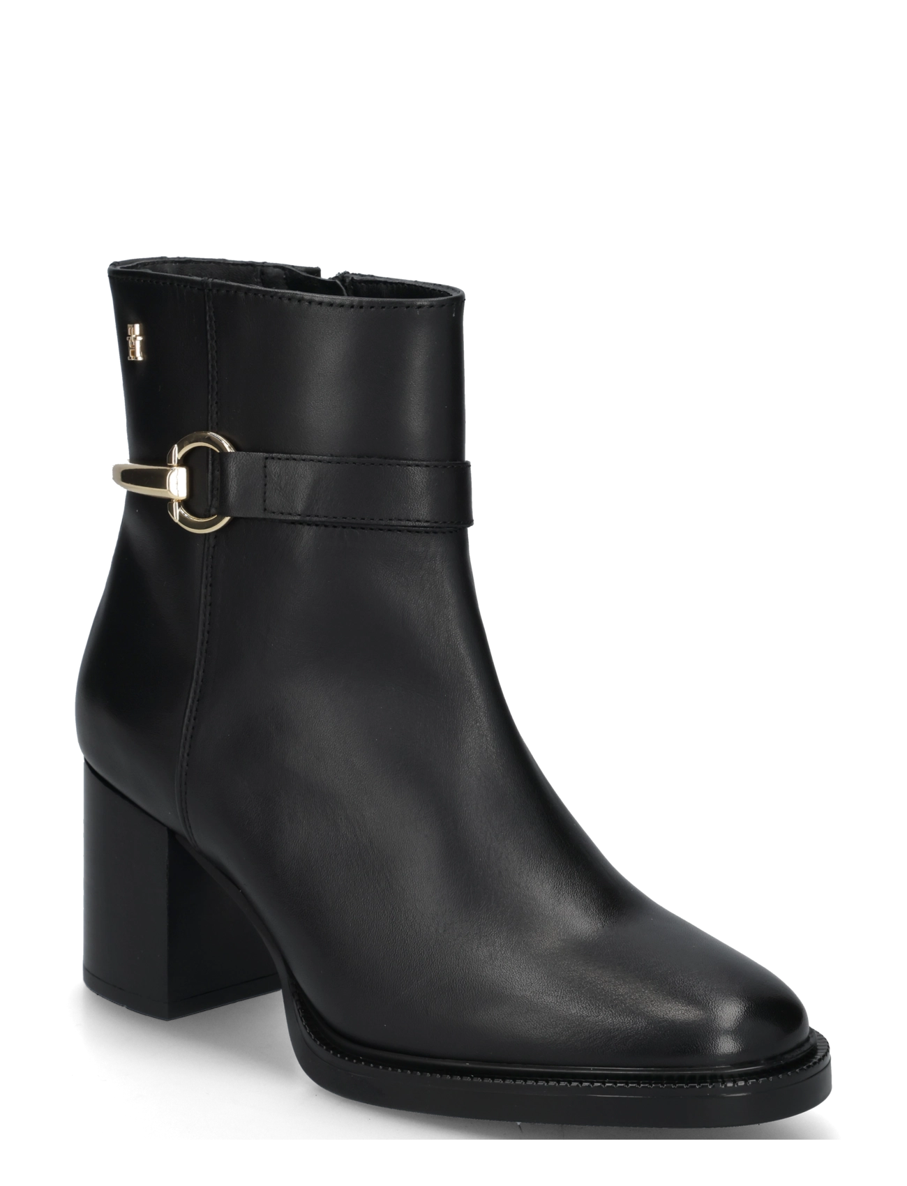 Tommy Hilfiger TH STUD HEEL RIDING ANKLE BOOT - Støvletter - BLACK / black