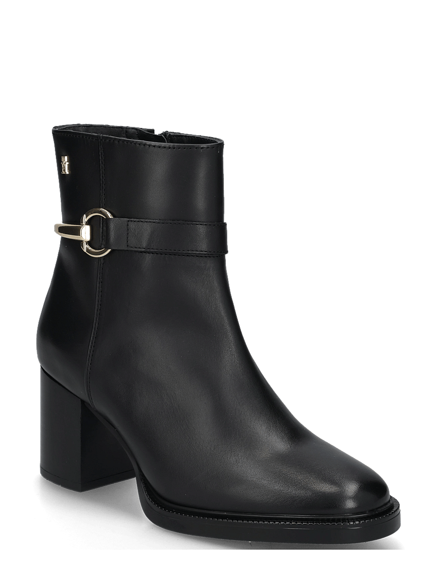 Tommy Hilfiger - TH STUD HEEL RIDING ANKLE BOOT - støvletter - black - 0