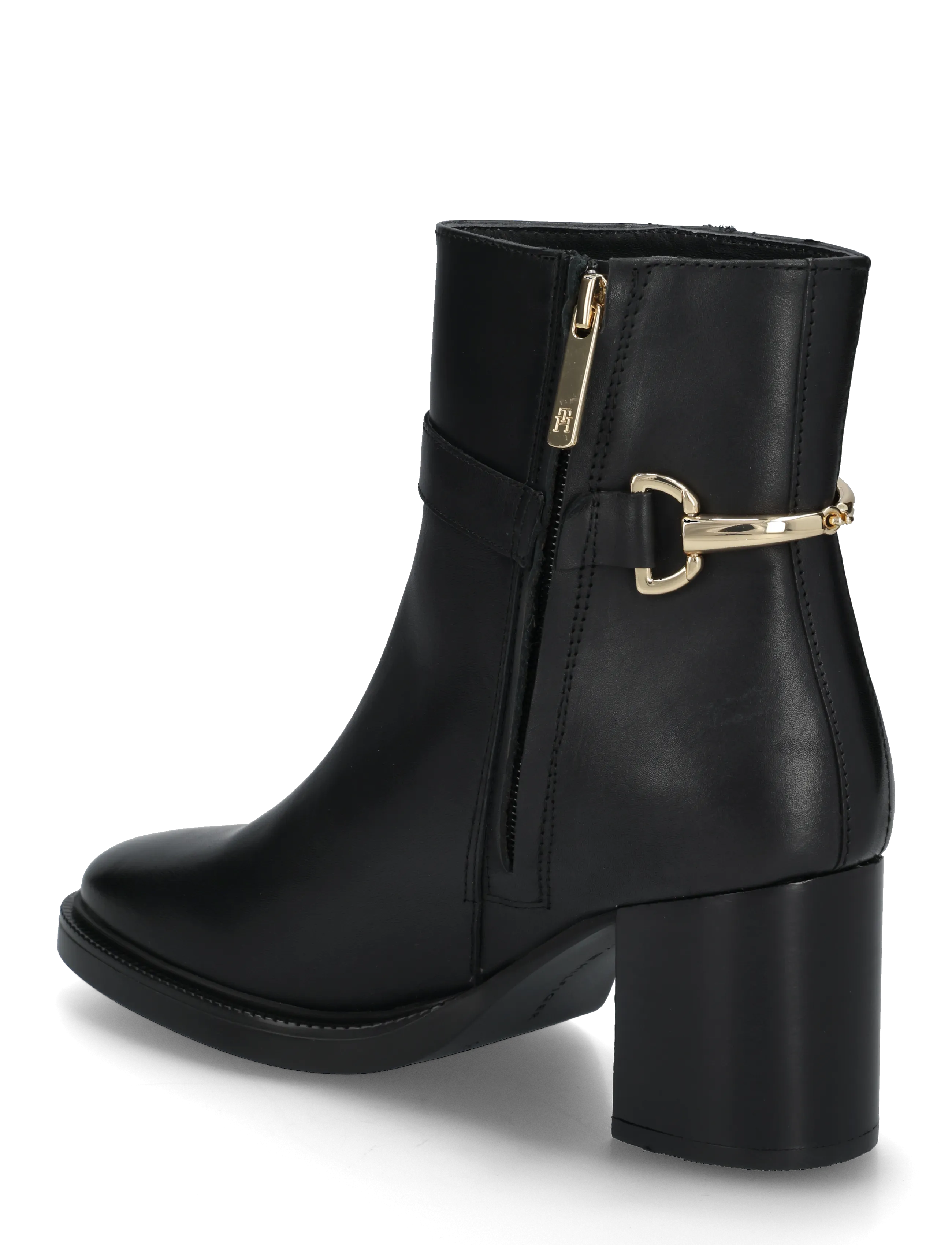 Tommy Hilfiger - TH STUD HEEL RIDING ANKLE BOOT - støvletter - black - 1