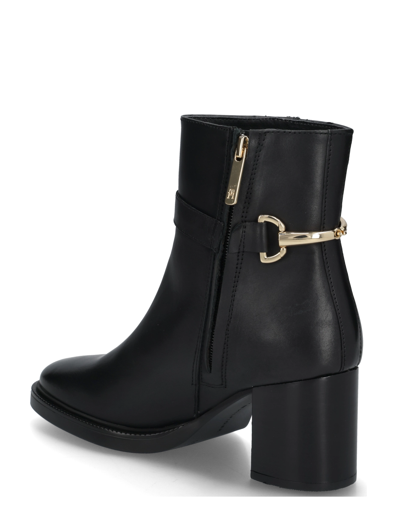 Tommy Hilfiger - TH STUD HEEL RIDING ANKLE BOOT - støvletter - black - 1