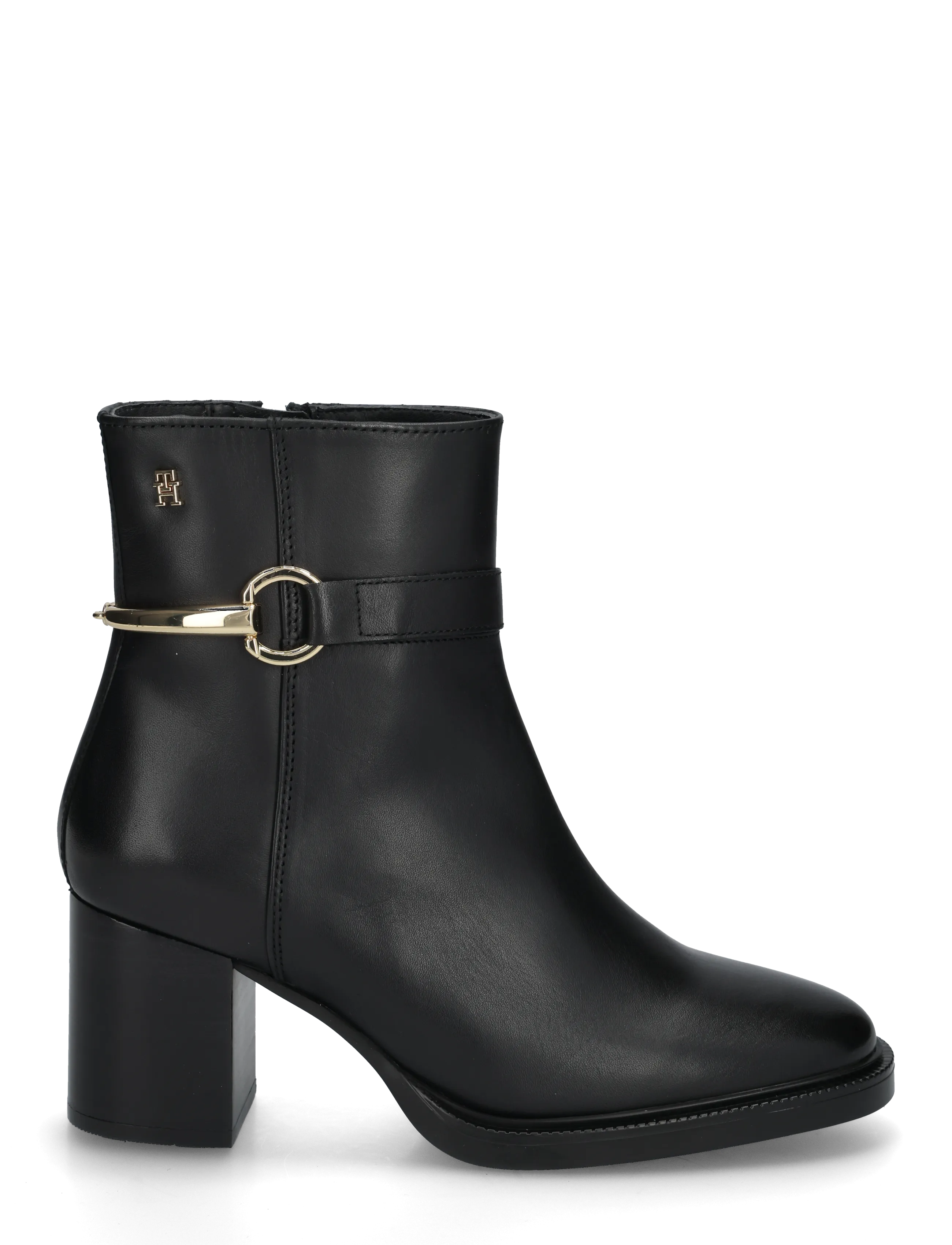 Tommy Hilfiger - TH STUD HEEL RIDING ANKLE BOOT - støvletter - black - 2