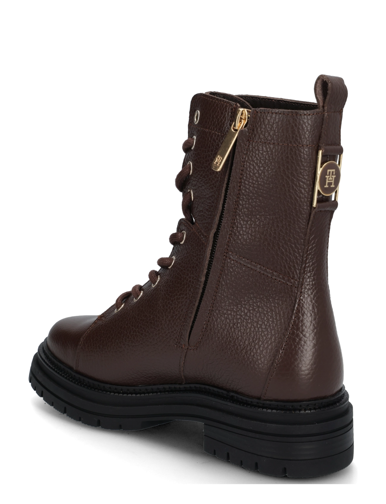 Tommy Hilfiger - TH EMBOSS GRAIN LEATHER BOOT - cocoa - 1