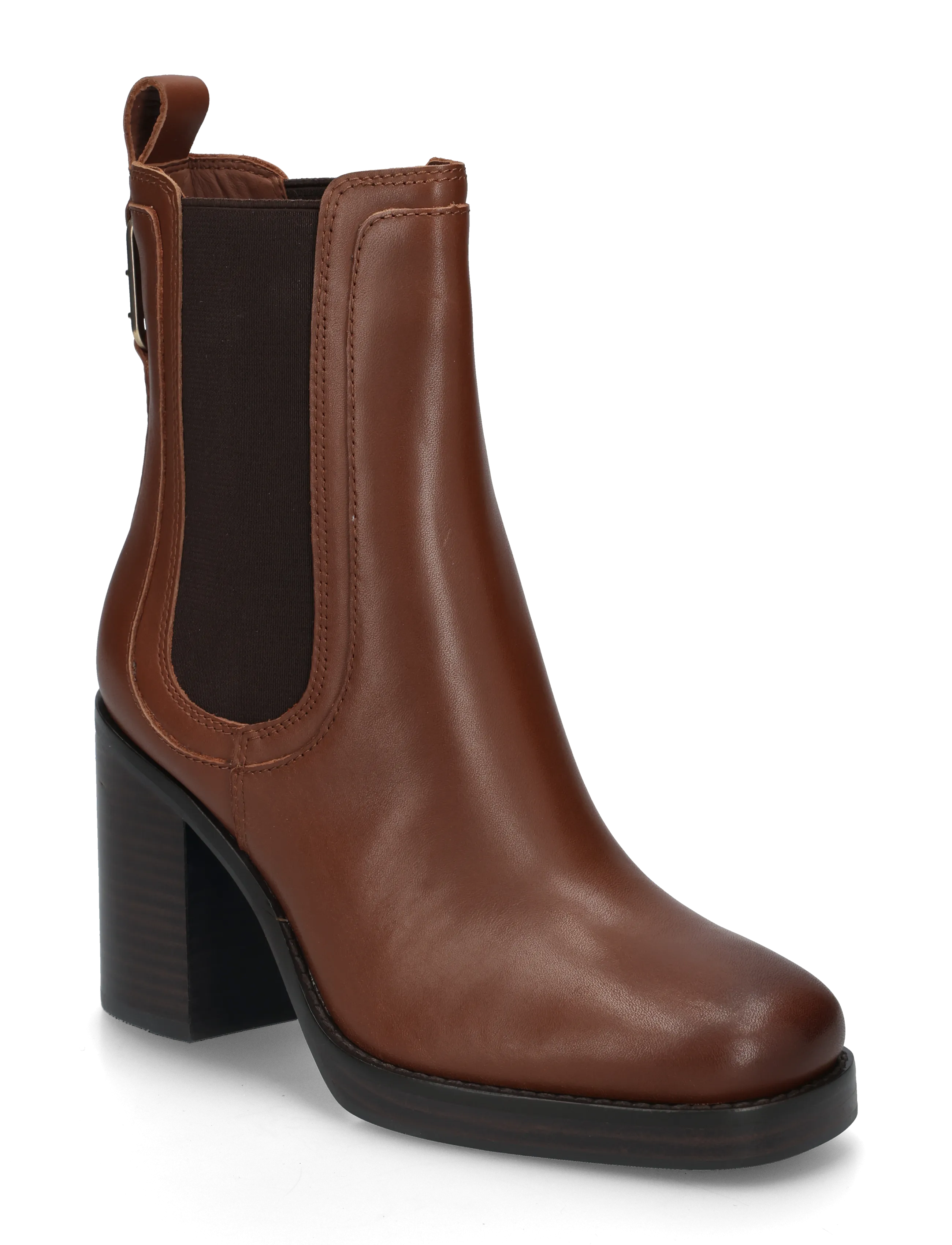 Tommy Hilfiger LTR SQUARE TOE HEEL CHELSEA BOOT - Tommy Hilfiger - WINTER COGNAC / brown