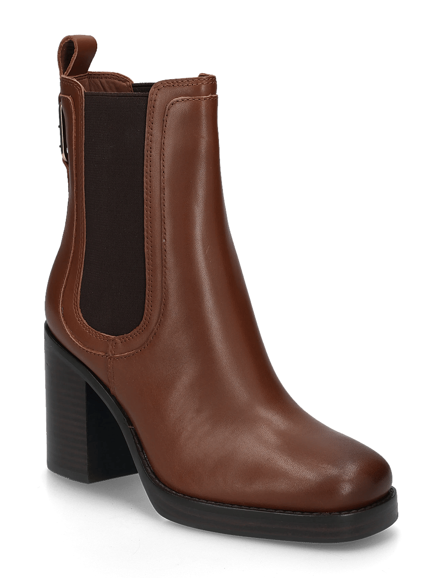 Tommy Hilfiger - LTR SQUARE TOE HEEL CHELSEA BOOT - støvletter - winter cognac - 0