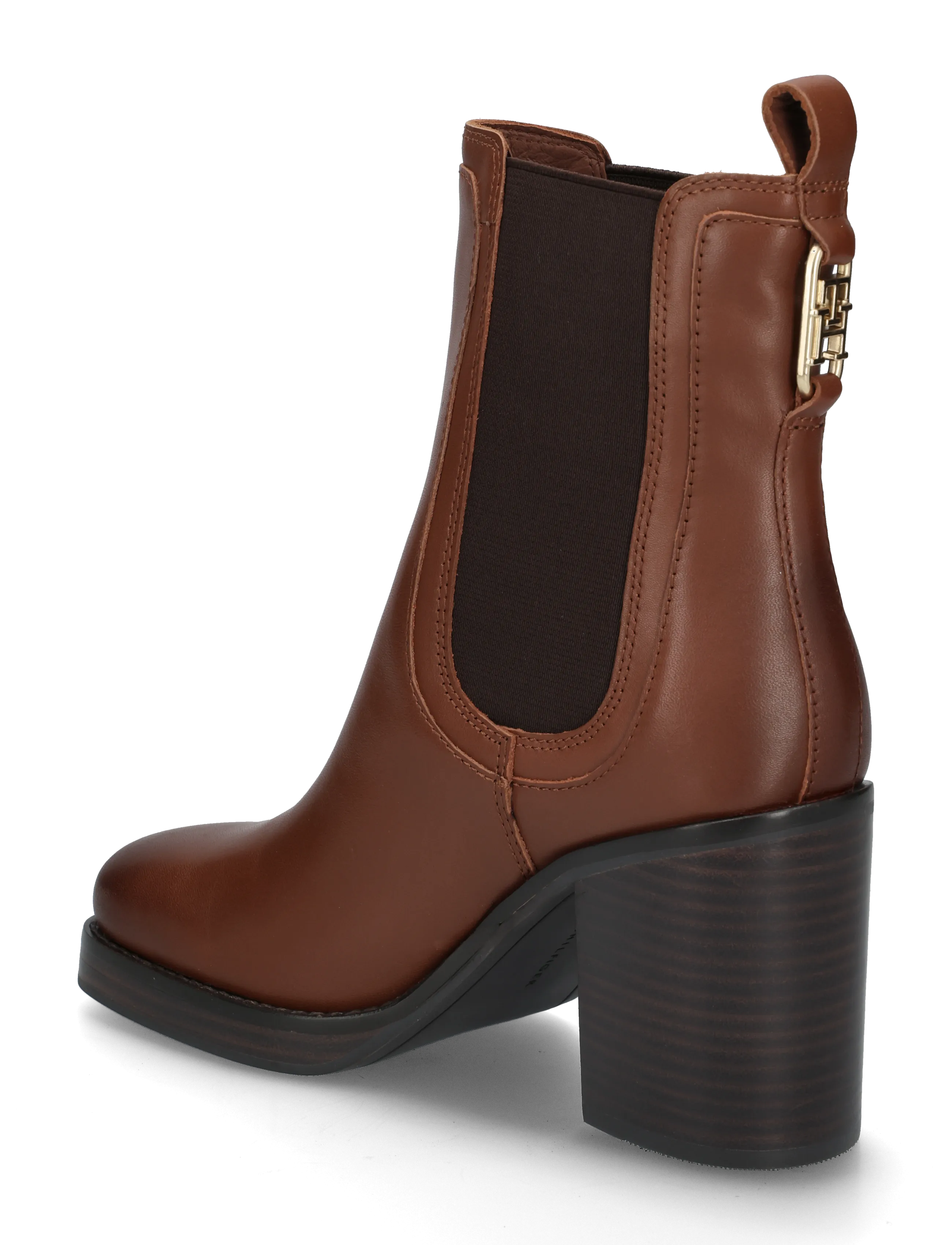 Tommy Hilfiger - LTR SQUARE TOE HEEL CHELSEA BOOT - stövletter - winter cognac - 1