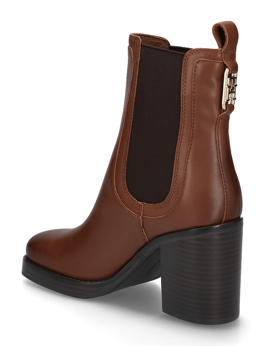 Tommy Hilfiger - LTR SQUARE TOE HEEL CHELSEA BOOT - støvletter - winter cognac - 1