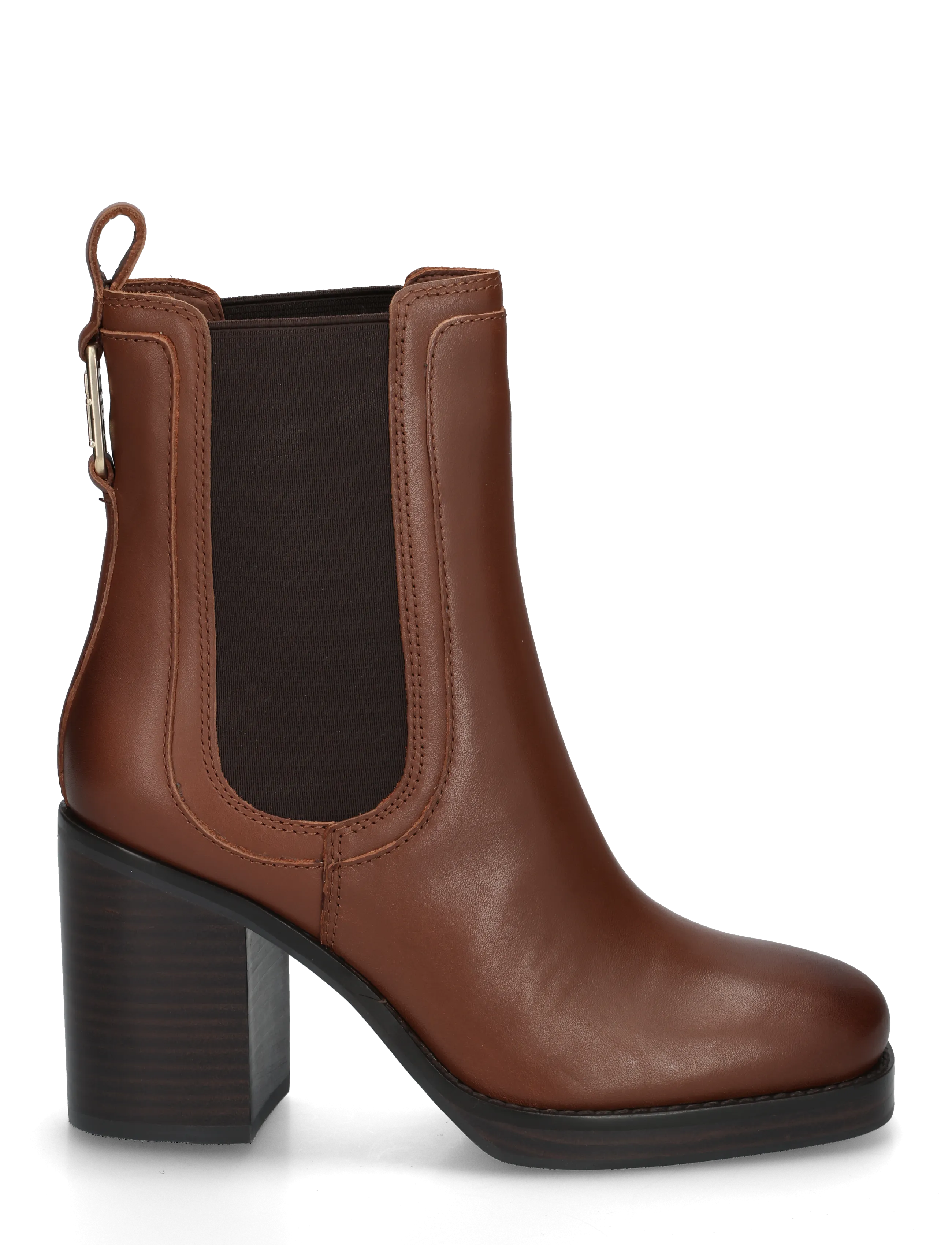 Tommy Hilfiger - LTR SQUARE TOE HEEL CHELSEA BOOT - stövletter - winter cognac - 2