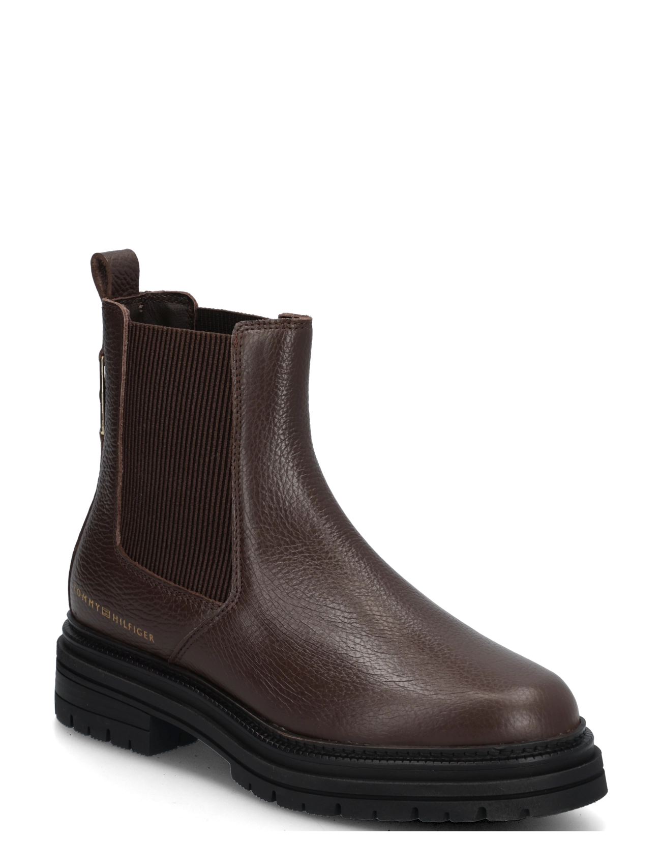 Tommy Hilfiger TH EMBOSS GRAIN LEATHER CHELSEA - Jalanõud - COCOA / brown
