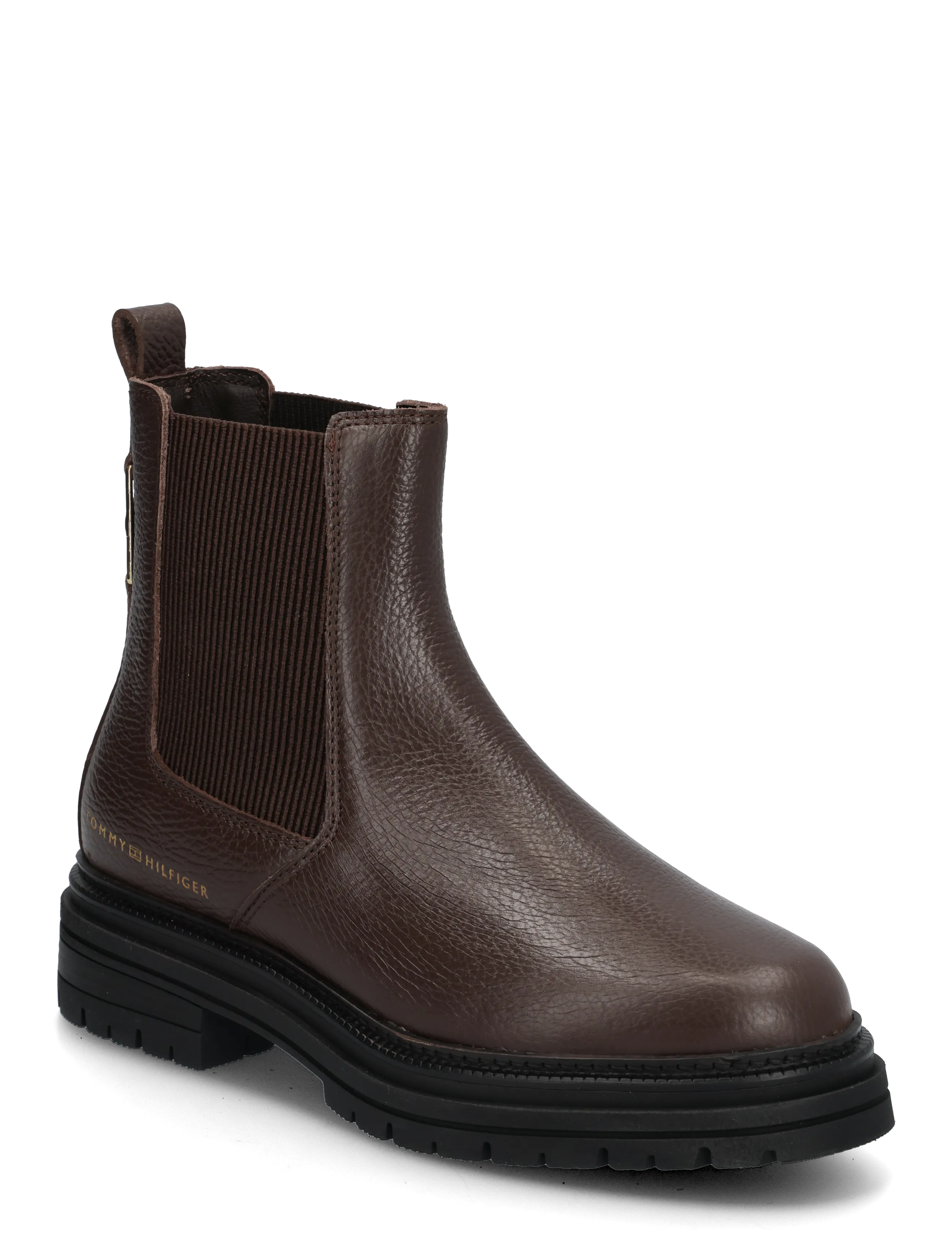 Tommy Hilfiger TH EMBOSS GRAIN LEATHER CHELSEA - Schuhe - COCOA / brown