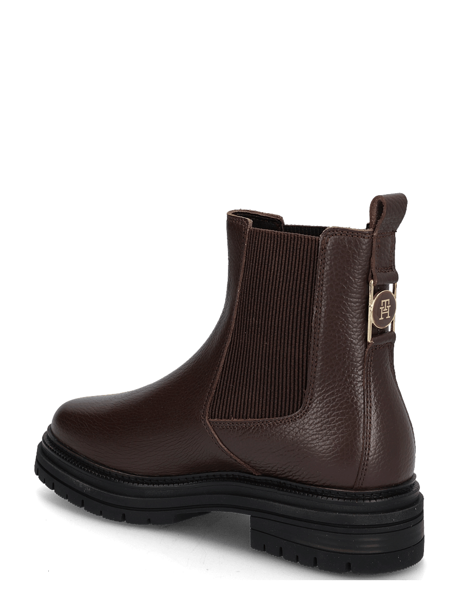 Tommy Hilfiger - TH EMBOSS GRAIN LEATHER CHELSEA - chelsea-saapad - cocoa - 1