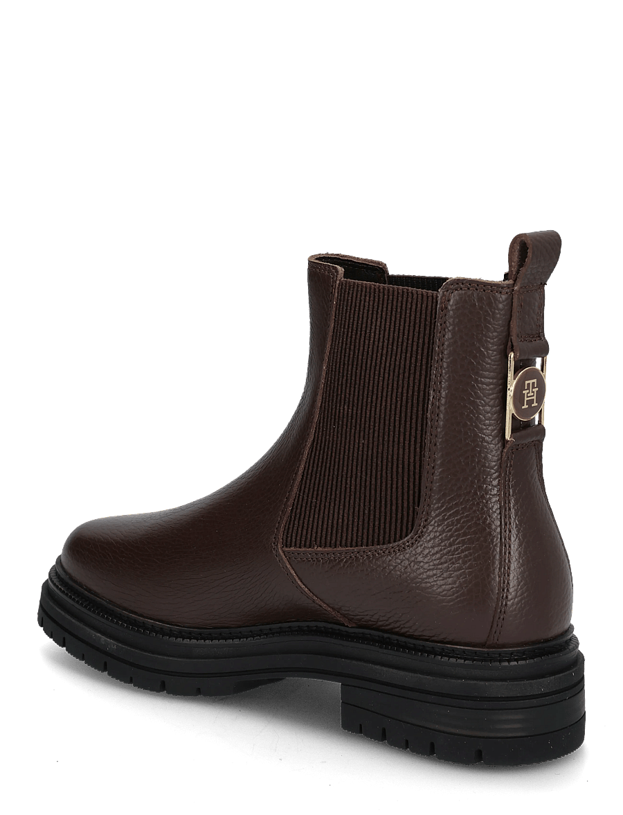 Tommy Hilfiger - TH EMBOSS GRAIN LEATHER CHELSEA - chelsea boots - cocoa - 1