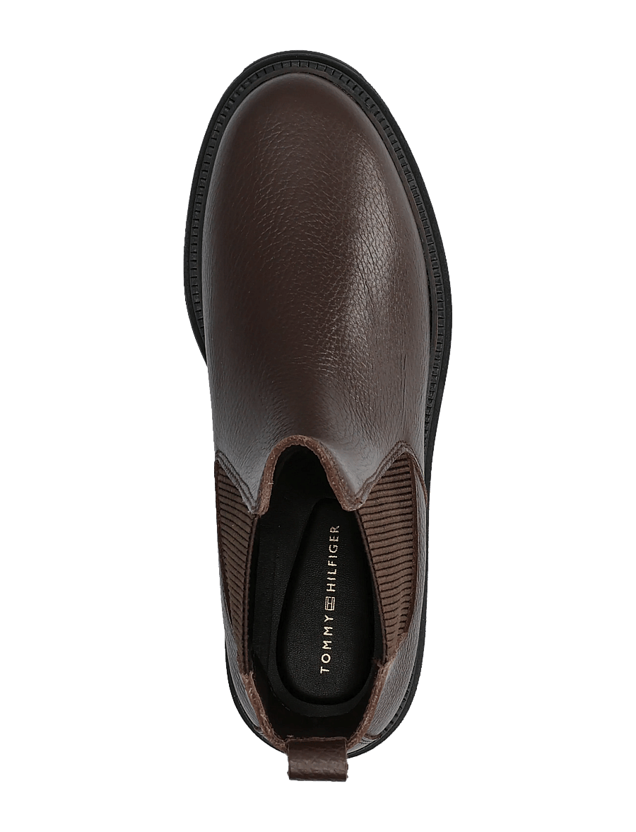 Tommy Hilfiger - TH EMBOSS GRAIN LEATHER CHELSEA - chelsea boots - cocoa - 3