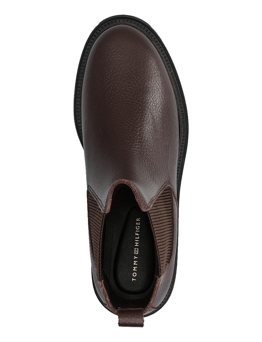 Tommy Hilfiger - TH EMBOSS GRAIN LEATHER CHELSEA - chelsea-saapad - cocoa - 3