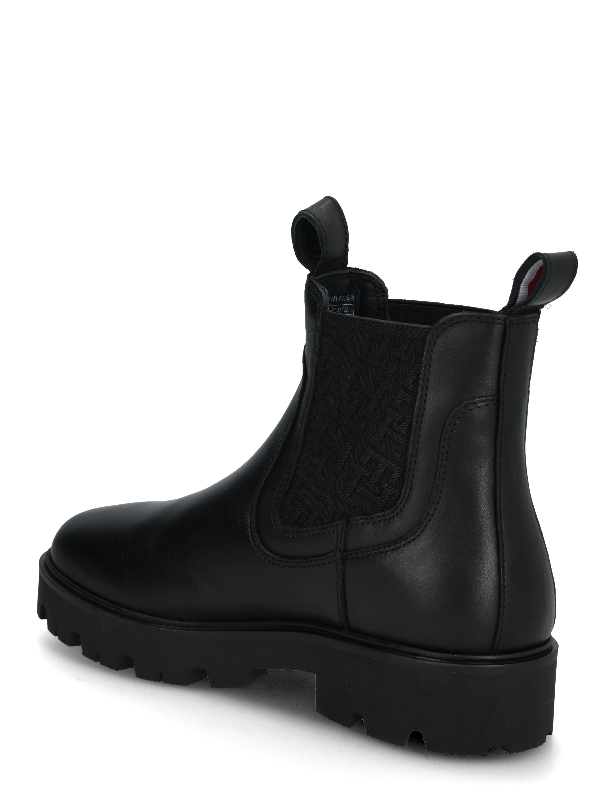 Tommy Hilfiger - TH MONOGRAM LEATHER CHELSEA BOOT - chelsea boots - black - 1