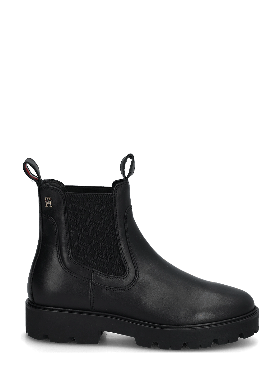 Tommy Hilfiger - TH MONOGRAM LEATHER CHELSEA BOOT - chelsea boots - black - 2