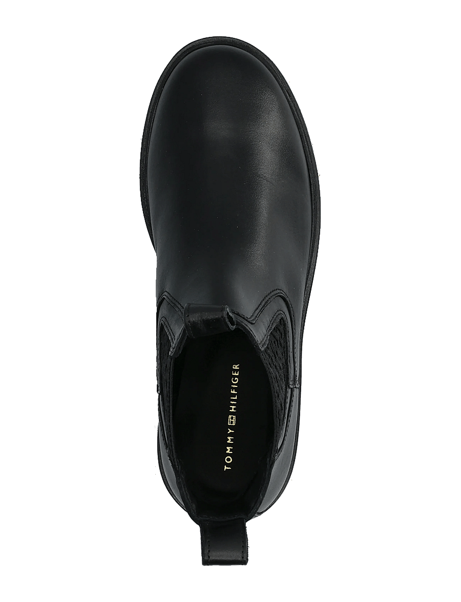Tommy Hilfiger - TH MONOGRAM LEATHER CHELSEA BOOT - chelsea boots - black - 3