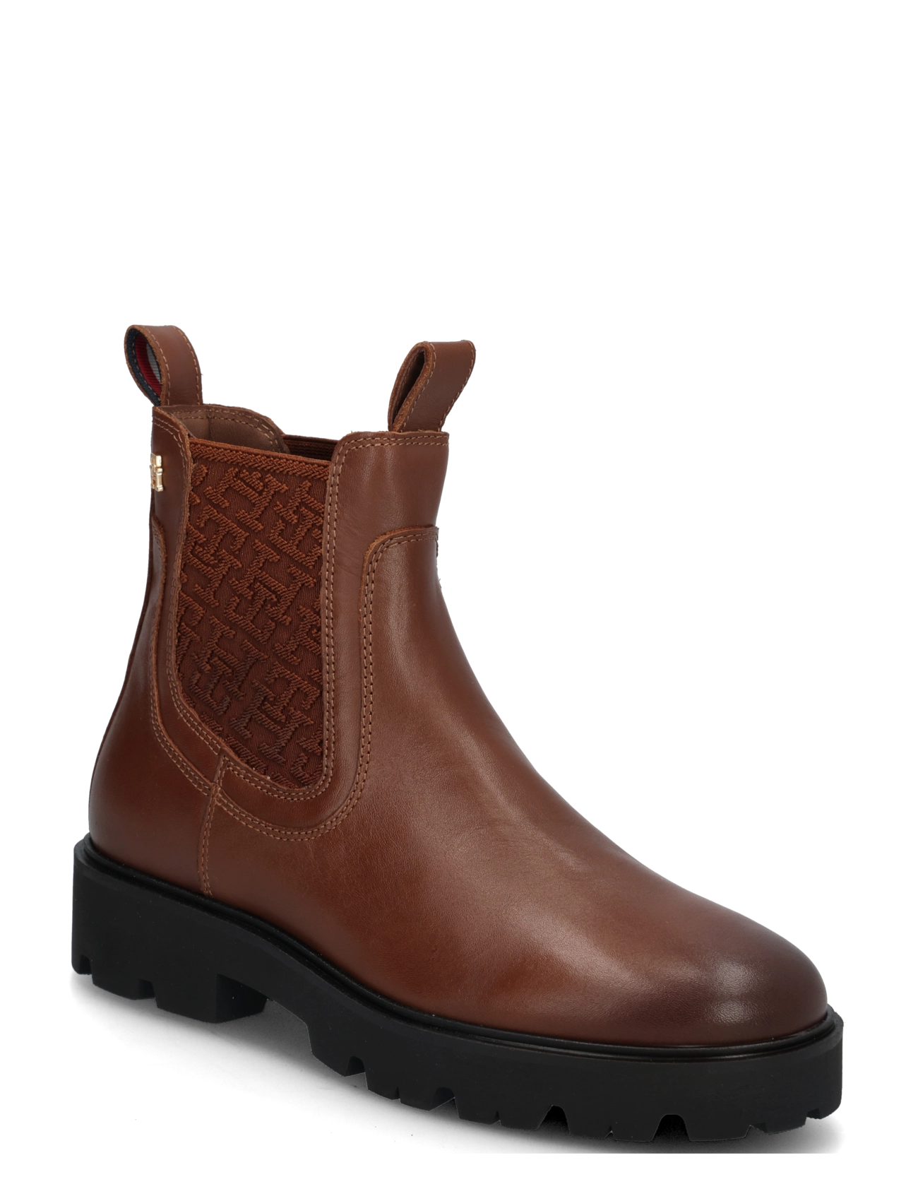 Tommy Hilfiger TH MONOGRAM LEATHER CHELSEA BOOT - Jalanõud - WINTER COGNAC / brown