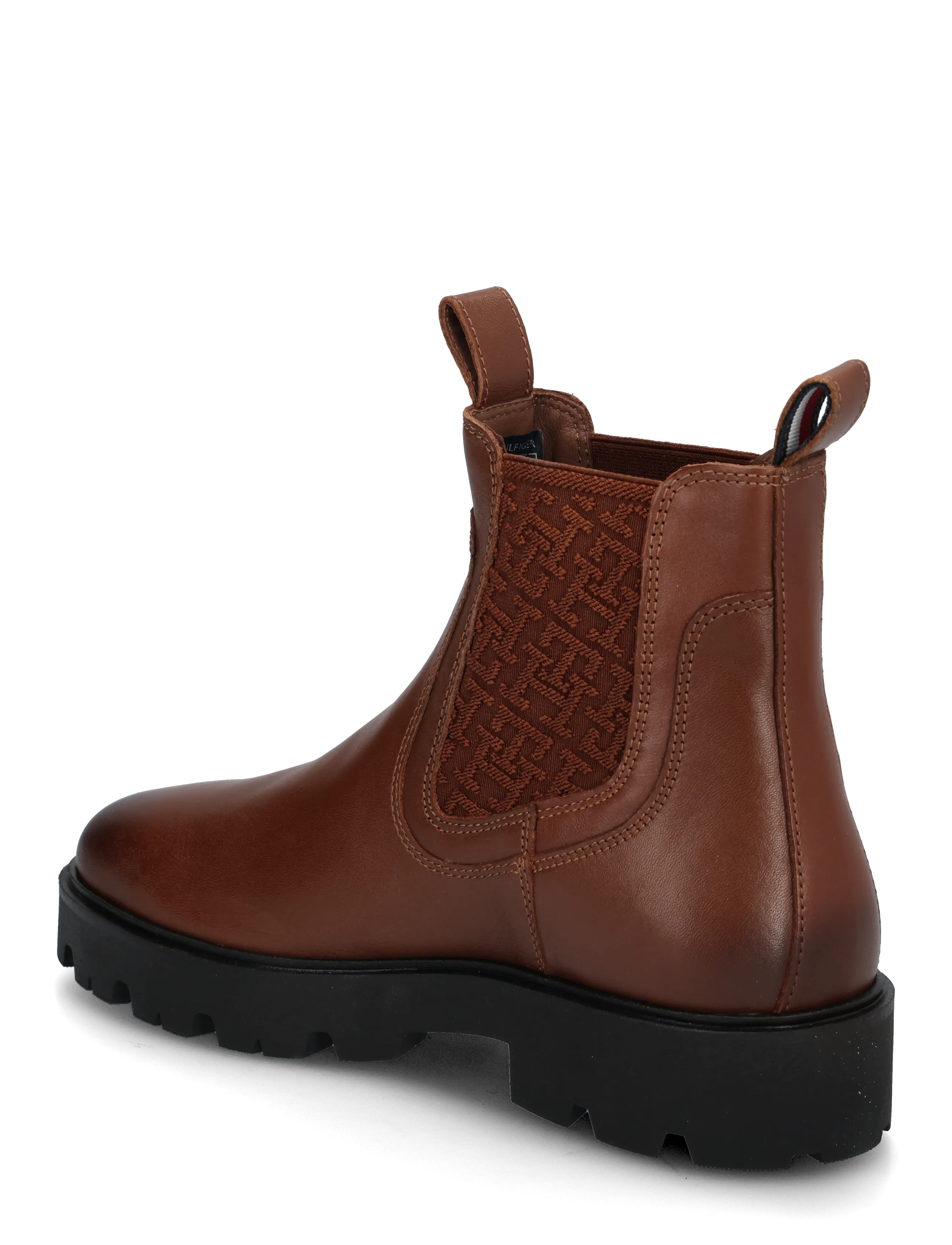 Tommy Hilfiger - TH MONOGRAM LEATHER CHELSEA BOOT - chelsea boots - winter cognac - 1