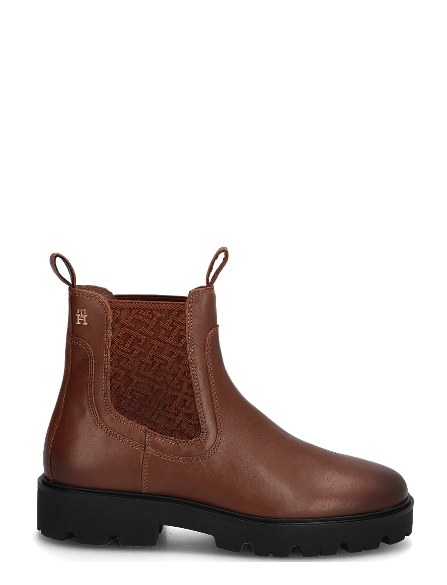 Tommy Hilfiger - TH MONOGRAM LEATHER CHELSEA BOOT - chelsea boots - winter cognac - 2