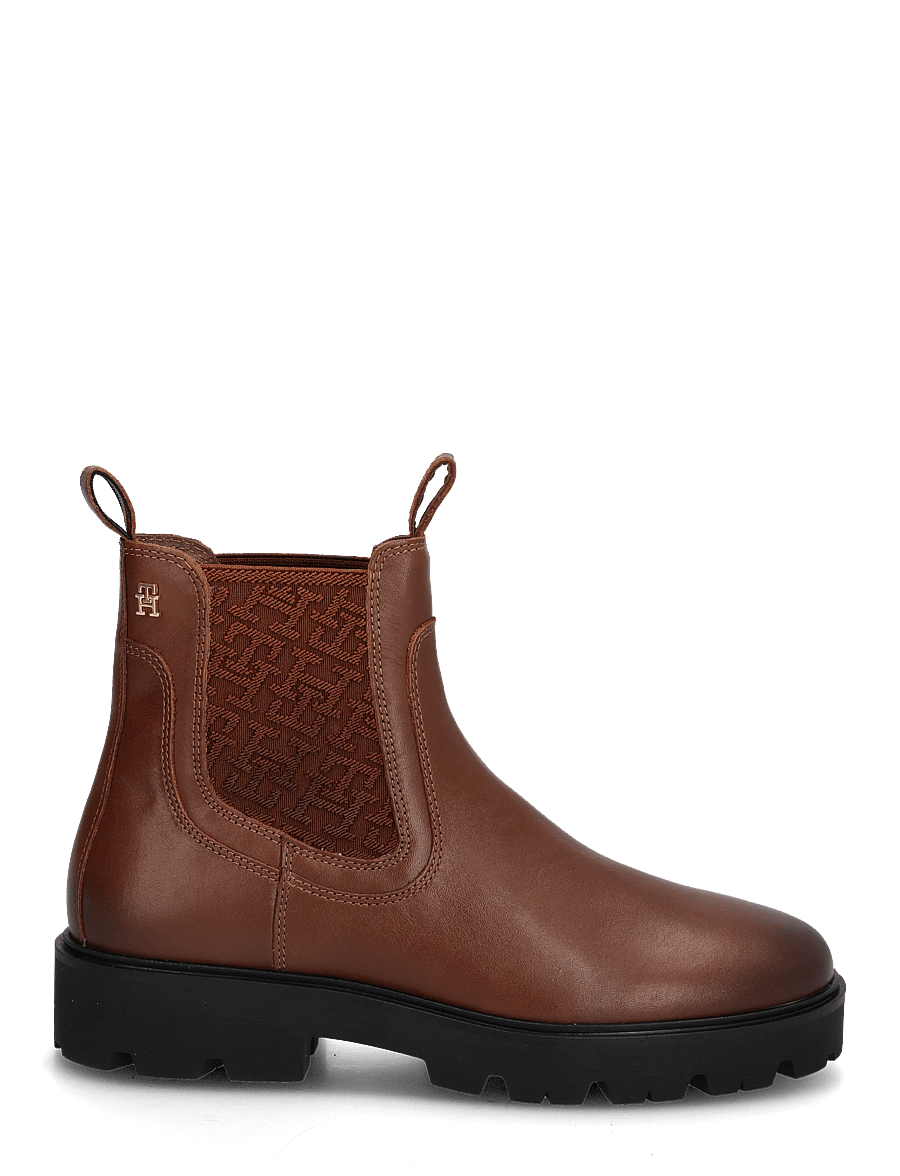 Tommy Hilfiger - TH MONOGRAM LEATHER CHELSEA BOOT - chelsea boots - winter cognac - 2