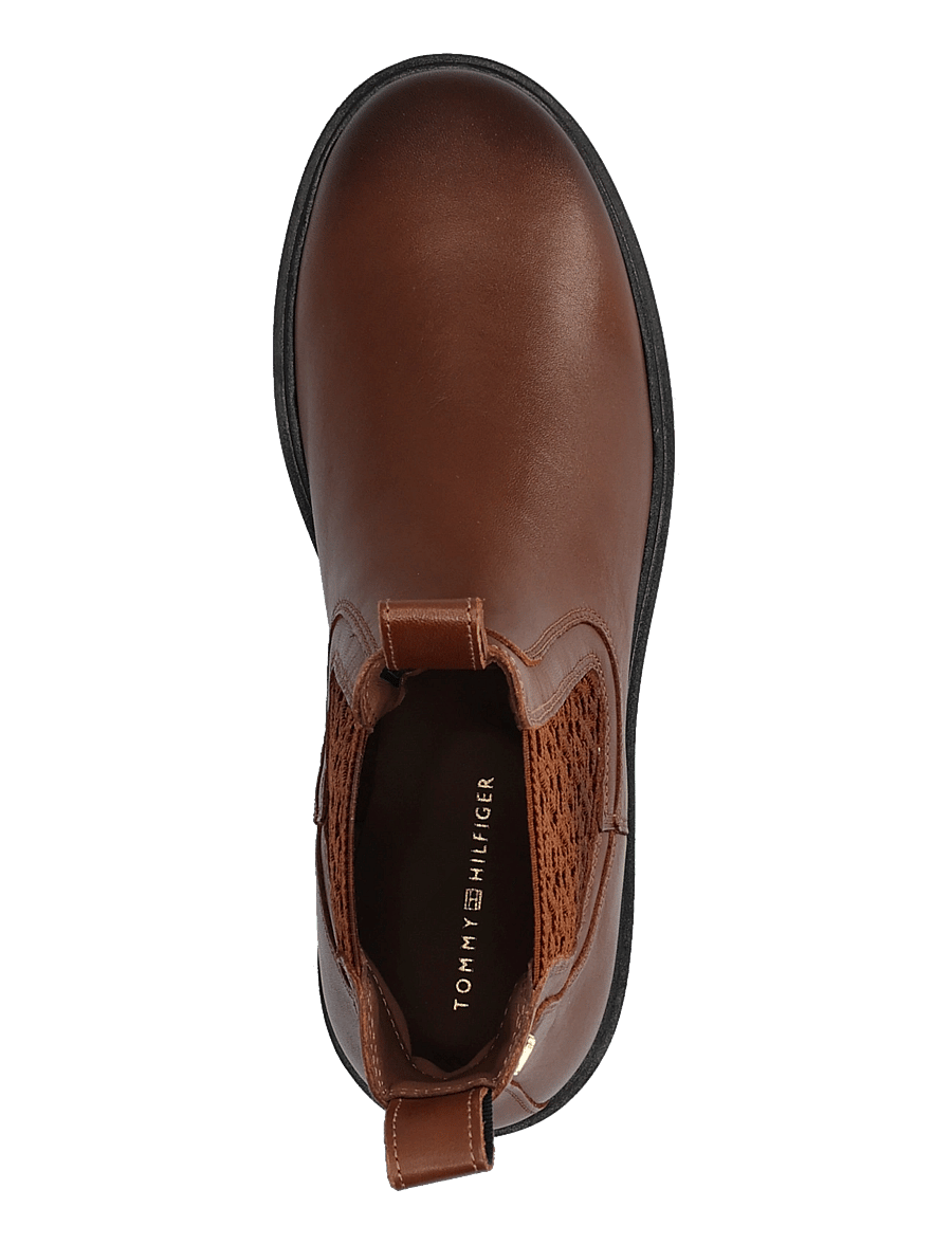 Tommy Hilfiger - TH MONOGRAM LEATHER CHELSEA BOOT - chelsea boots - winter cognac - 3
