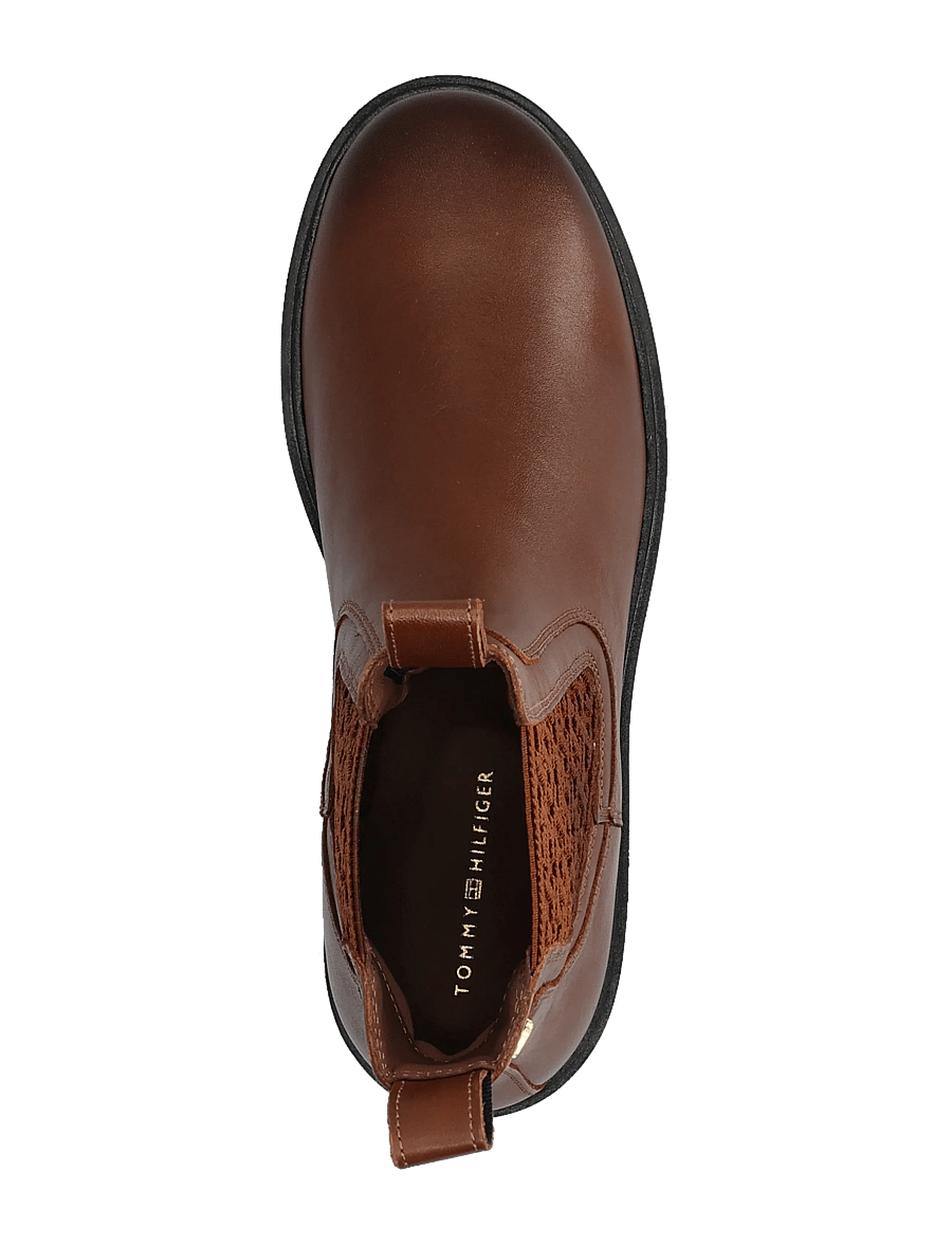 Tommy Hilfiger - TH MONOGRAM LEATHER CHELSEA BOOT - chelsea boots - winter cognac - 3