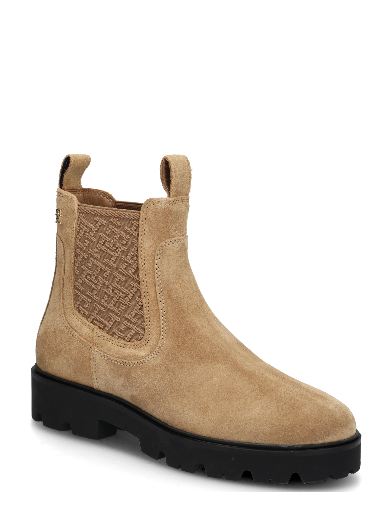 Tommy Hilfiger TH MONOGRAM SUEDE CHELSEA BOOT - Jalanõud - SAFARI CANVAS / beige