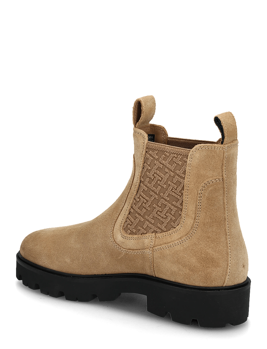 Tommy Hilfiger - TH MONOGRAM SUEDE CHELSEA BOOT - chelsea boots - safari canvas - 1