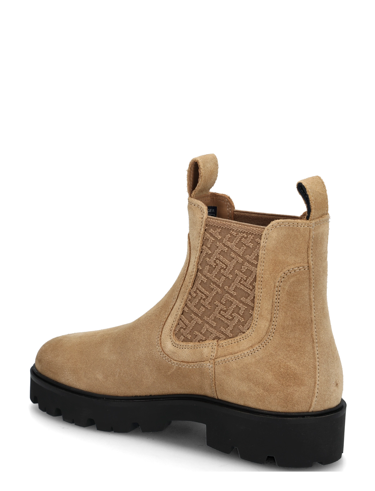 Tommy Hilfiger - TH MONOGRAM SUEDE CHELSEA BOOT - chelsea-saapad - safari canvas - 1