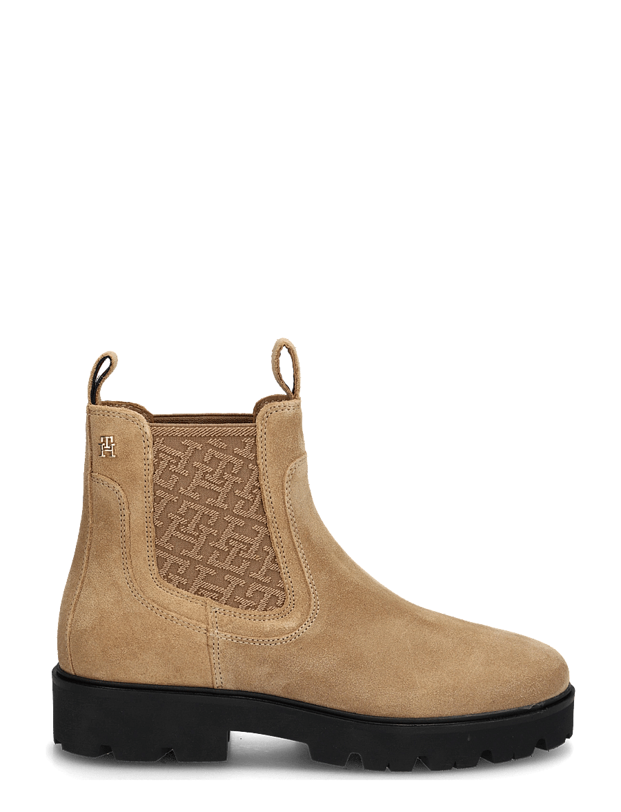 Tommy Hilfiger - TH MONOGRAM SUEDE CHELSEA BOOT - chelsea-saapad - safari canvas - 2