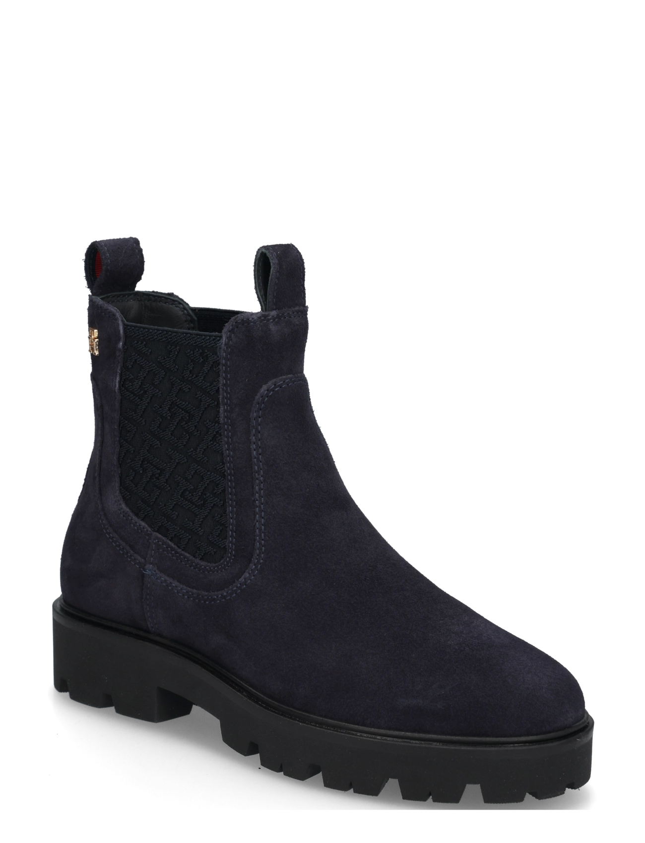 Tommy Hilfiger TH MONOGRAM SUEDE CHELSEA BOOT - Igapäevane stiil - SPACE BLUE / navy