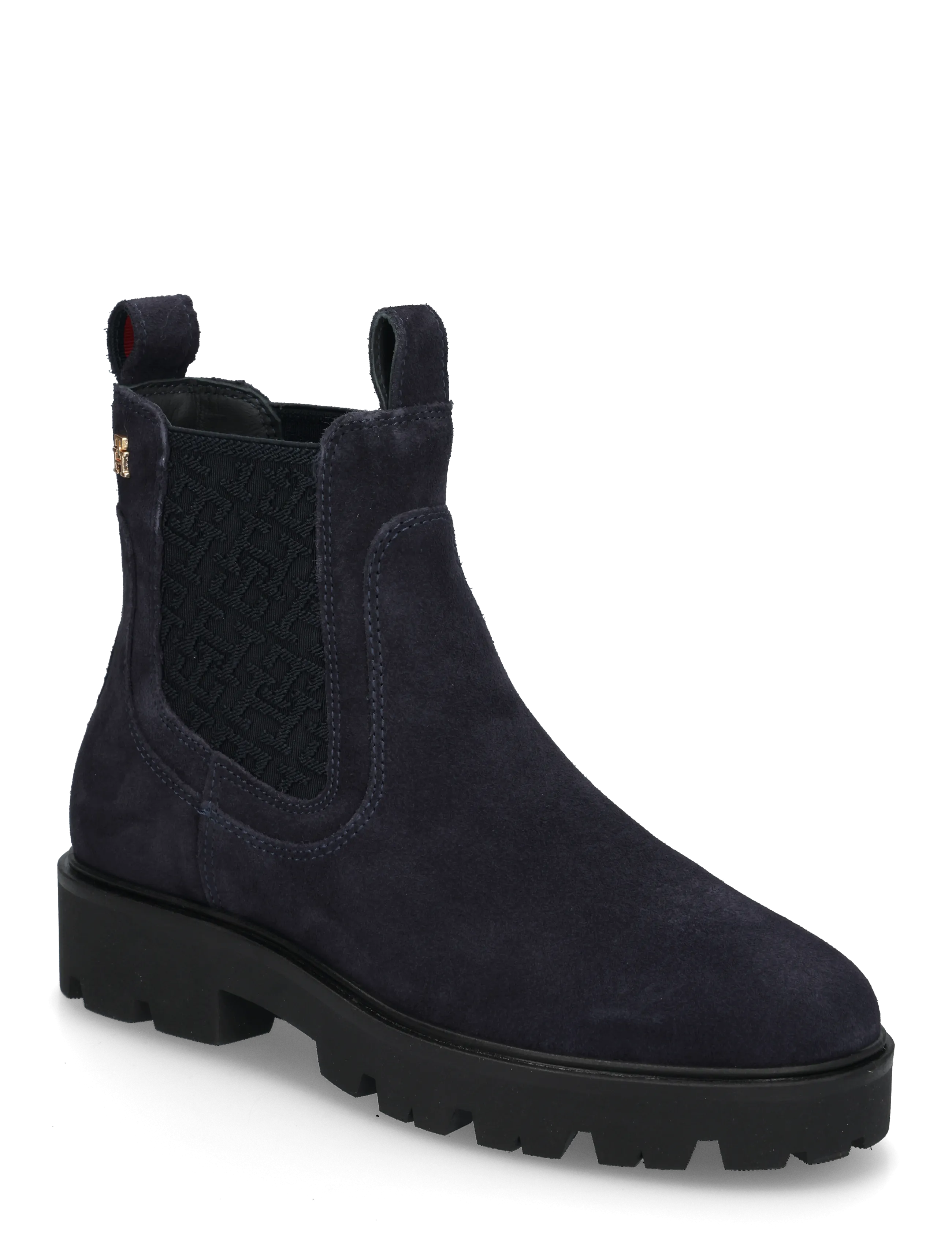 Tommy Hilfiger TH MONOGRAM SUEDE CHELSEA BOOT - Chelsea boots - SPACE BLUE / navy