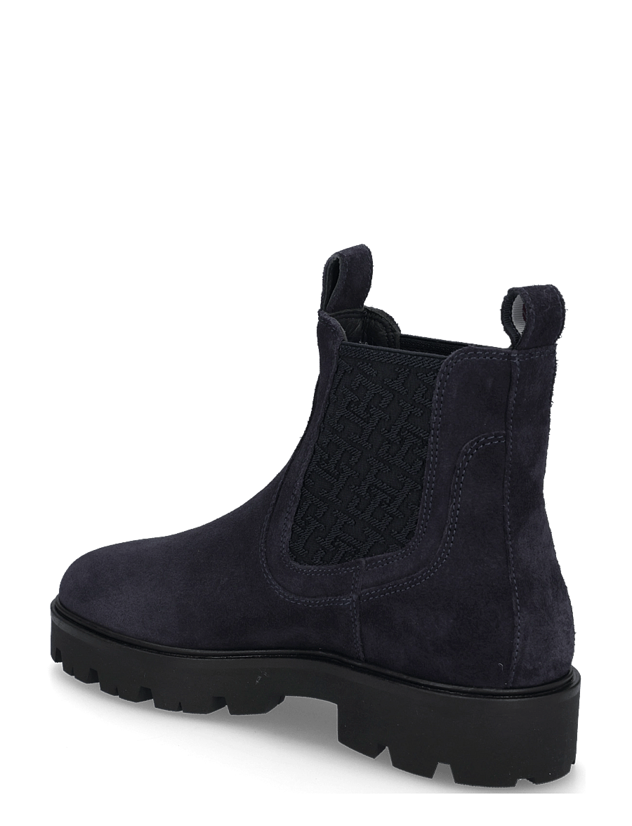 Tommy Hilfiger - TH MONOGRAM SUEDE CHELSEA BOOT - chelsea-saapad - space blue - 1