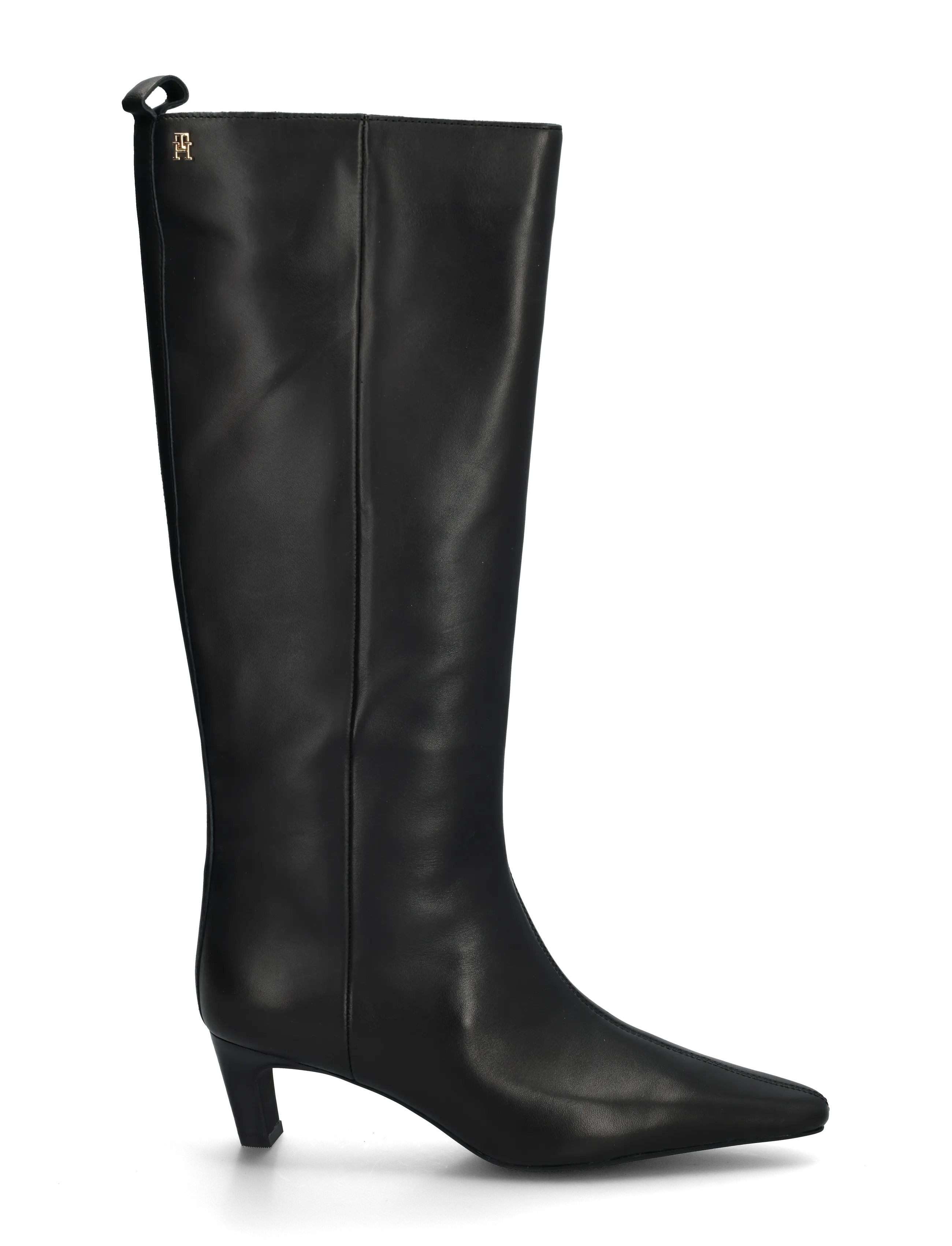 Tommy Hilfiger - KITTEN HEEL LEATHER HIGH BOOT - knee high boots - black - 2
