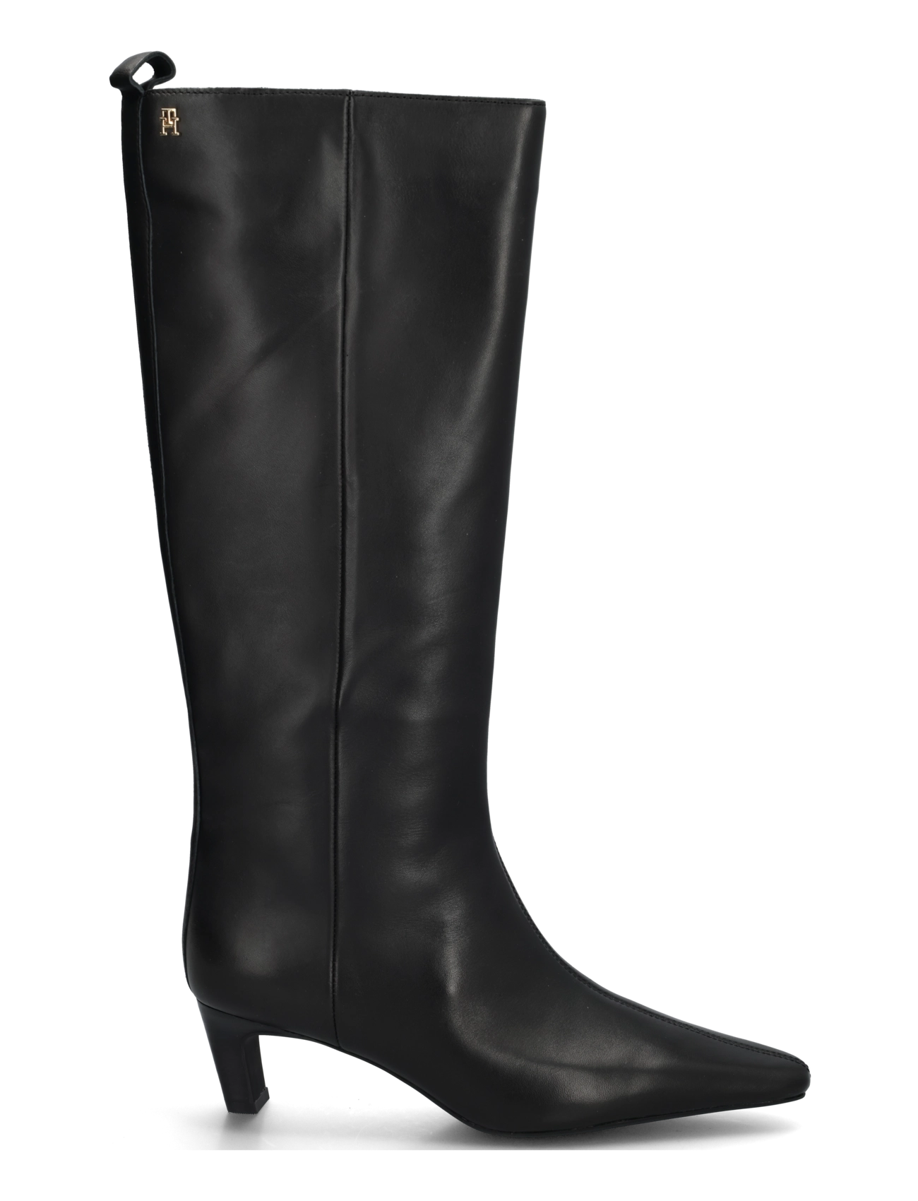Tommy Hilfiger - KITTEN HEEL LEATHER HIGH BOOT - knee high boots - black - 2