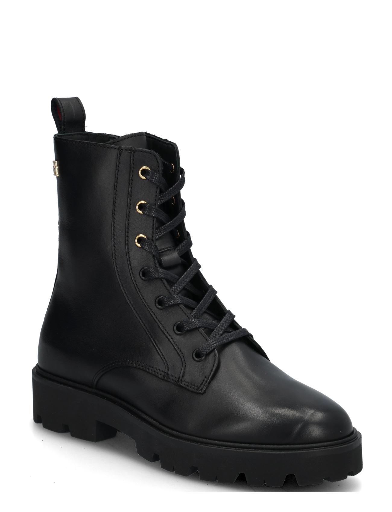 Tommy Hilfiger TH STUD LEATHER LACE-UP BOOT - Jalanõud - BLACK / black