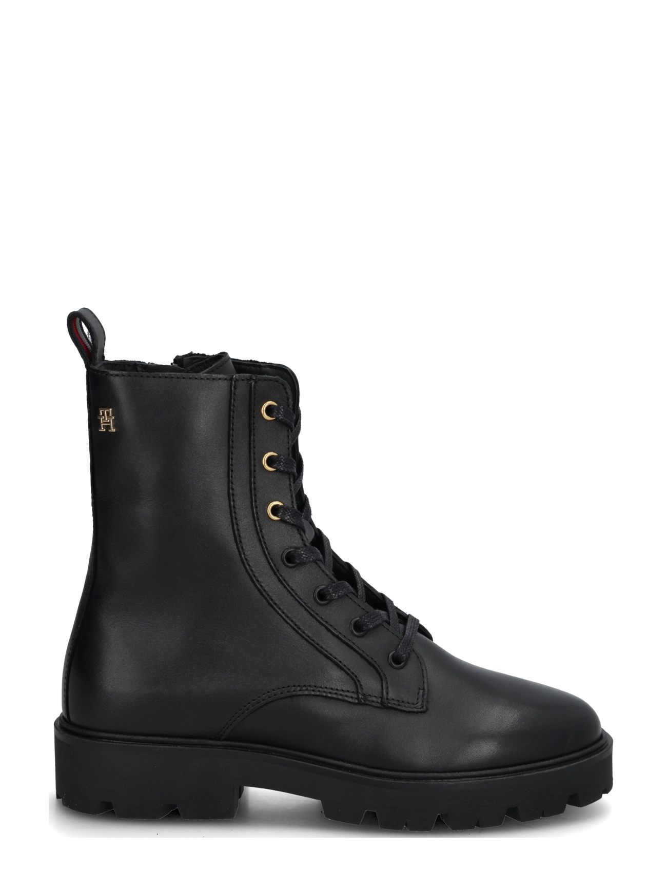 Tommy Hilfiger - TH STUD LEATHER LACE-UP BOOT - black - 2