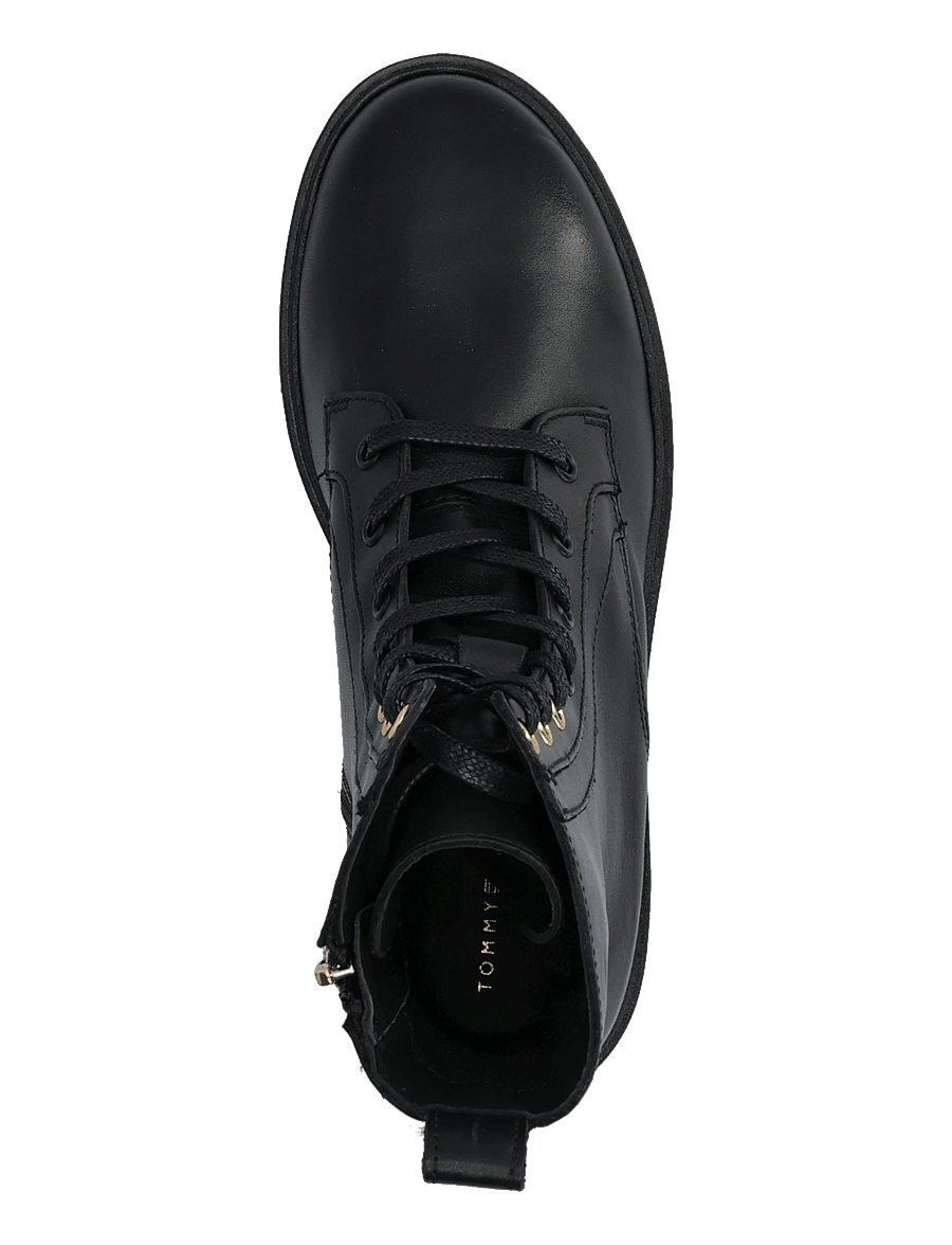 Tommy Hilfiger - TH STUD LEATHER LACE-UP BOOT - snørestøvler - black - 3