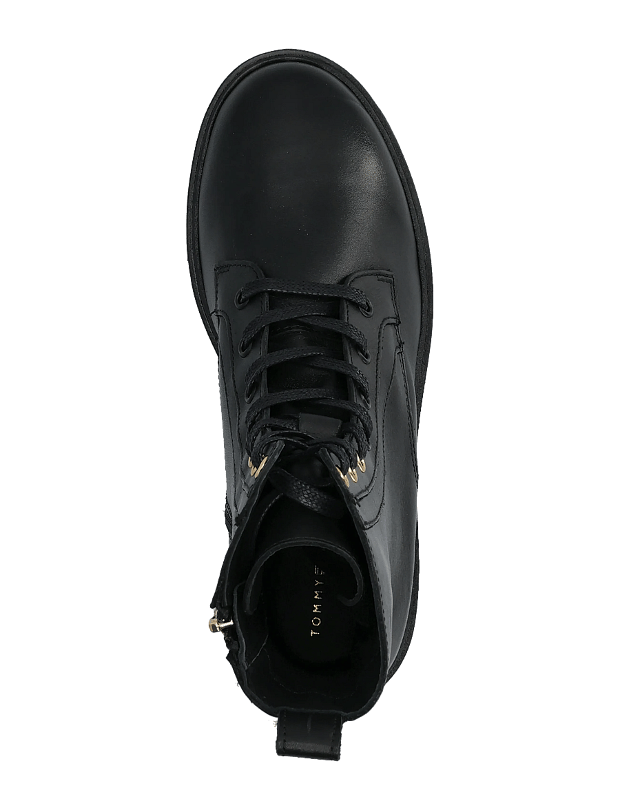 Tommy Hilfiger - TH STUD LEATHER LACE-UP BOOT - snørestøvler - black - 3